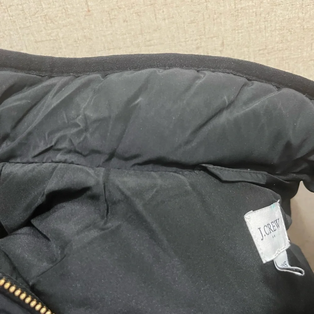 J.Crew XXS puffer vest jacket with snap pockets in black